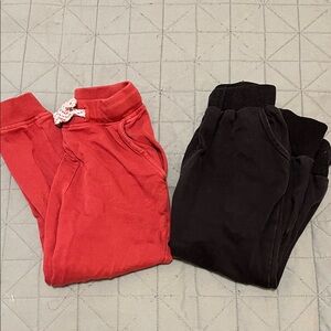 Kids' Red and Black Jogger Pants Set